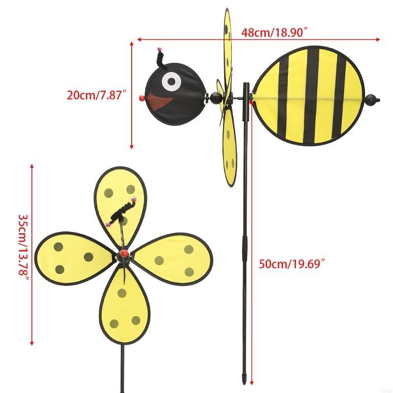 Kids Yard Toys - 76HF Molino viento abeja Whirligig Wind