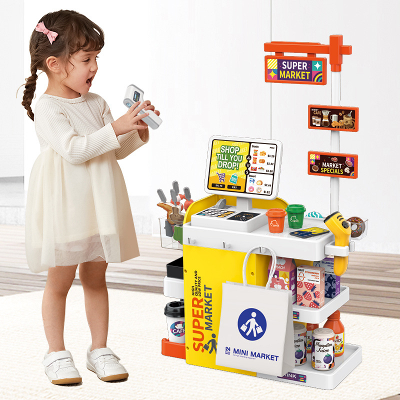 Toy Cash Register - Mini supermercado para niños, juego de