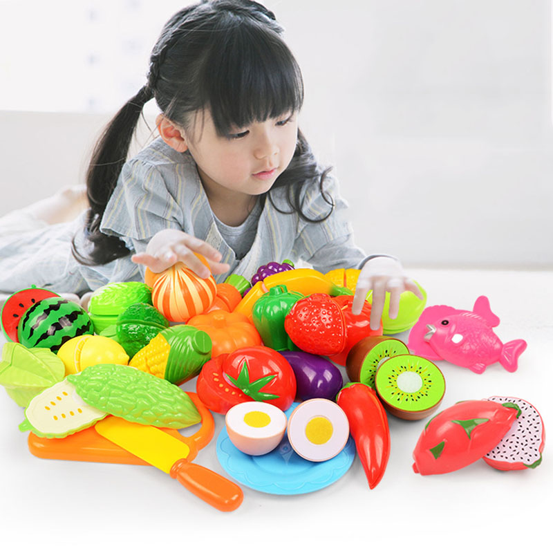 Kids Toys Kitchen Set - Juguetes para cortar frutas y verduras