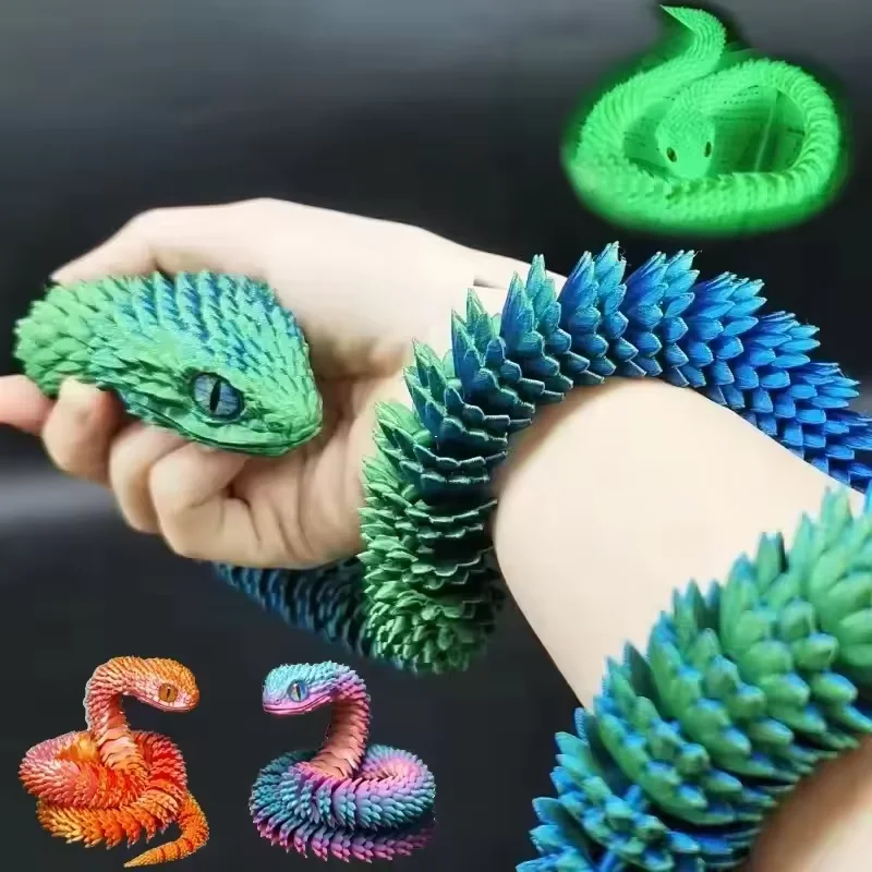 Kids Toys Xmas - Serpiente impresa en 3D, juguete de