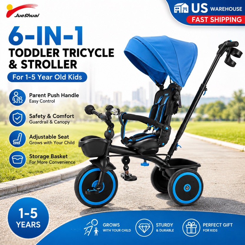 Kids Toys 3 Year Old - Triciclo y cochecito para niños de