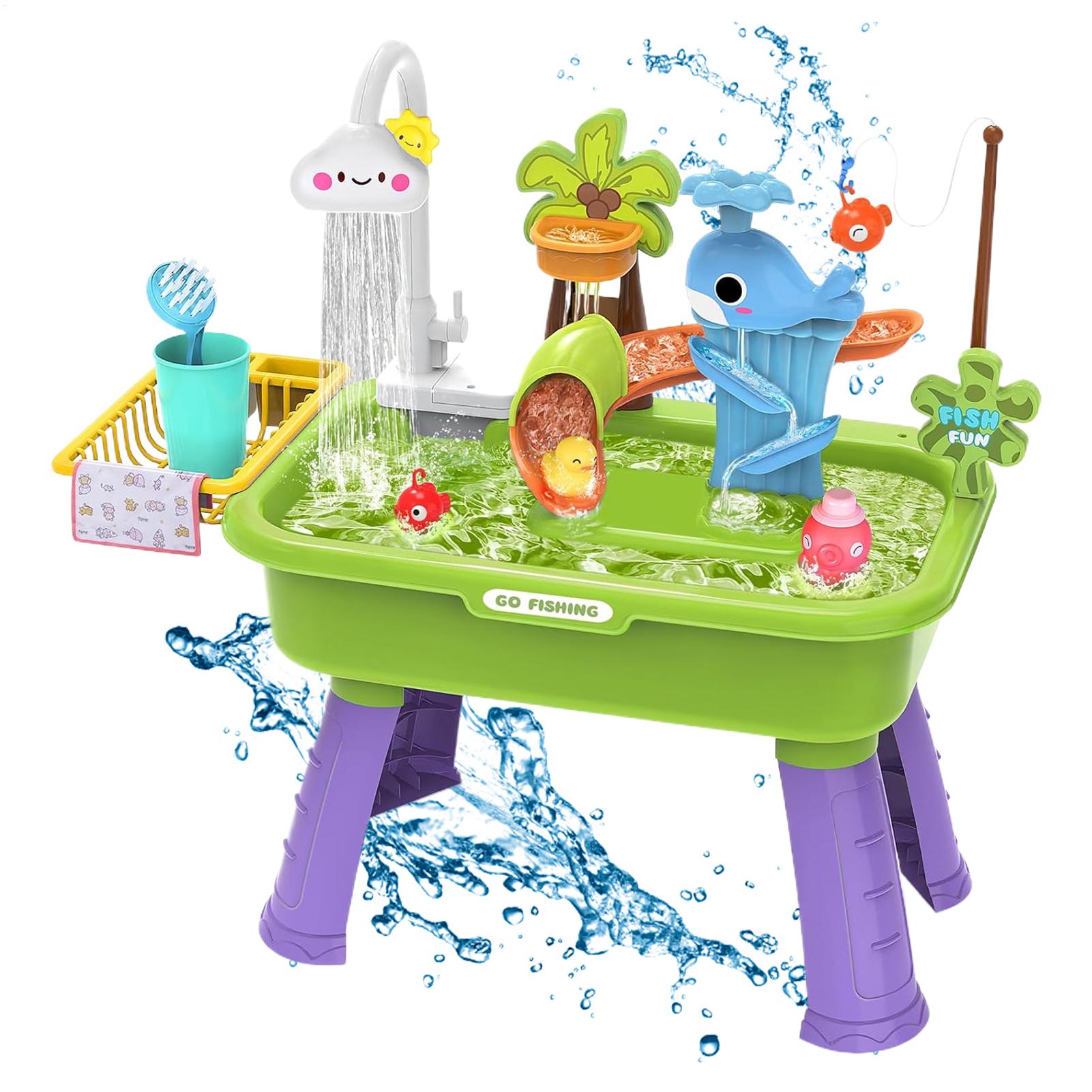 Kids Toys Kitchen Set - Fregadero de Juego Eléctrico para Niños