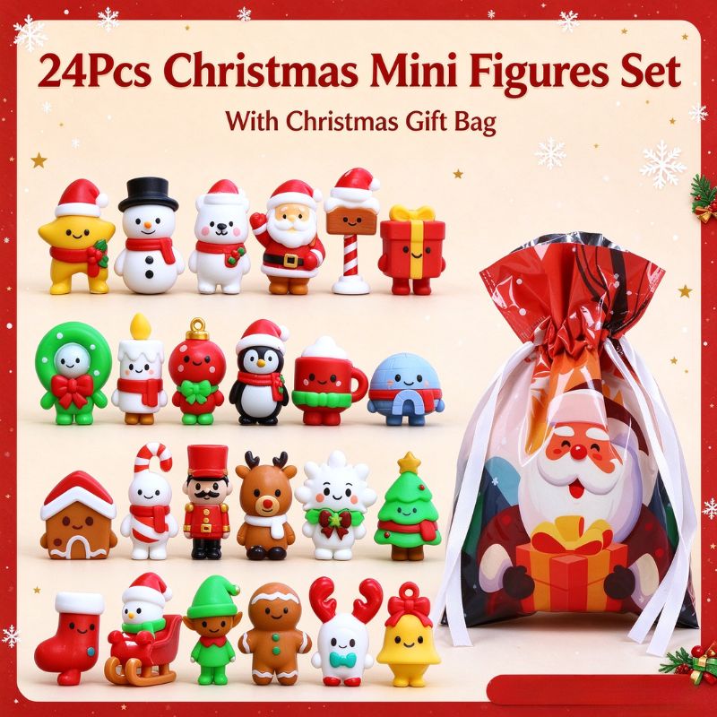 Set de mini figuras navideñas  - Kids Toys Xmas reseña y precio