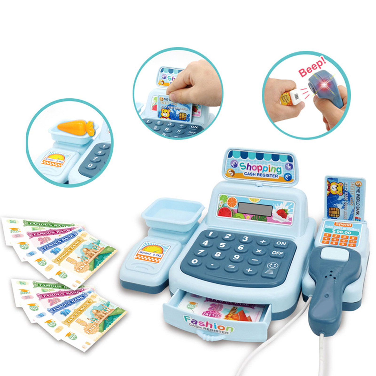 Juego de simulación de caja re - Toy Cash Register reseña y precio